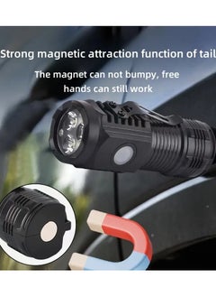 TORCH 1pc Mini LED Flashlight, Ultra-Bright Long-Range, USB Rechargeable Type-C, Portable Handheld Torch, Outdoor Multifunction, Strong Magnetic Clip Lamp, Pocket Light  - Image 4