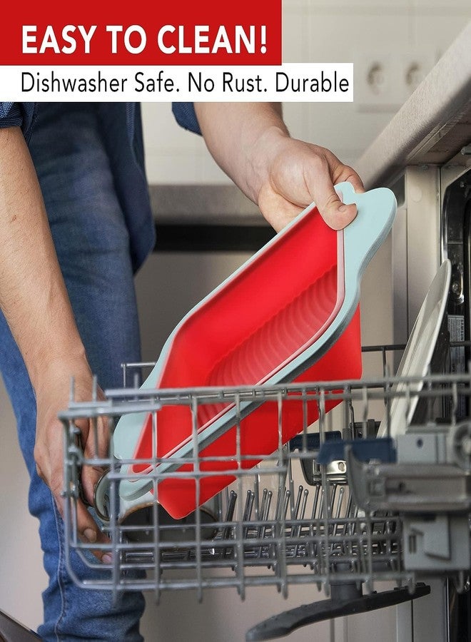 Boxiki Kitchen صينية كيك وبراونيز مربعة من السيليكون غير اللاصق من بوكسيكي كيتشن، مقاس 8x8 بوصة، مزودة بمقابض إطار فولاذي سهلة الإمساك - سهلة الفك، آمنة للاستخدام في الفرن وغسالة الصحون - Image 3