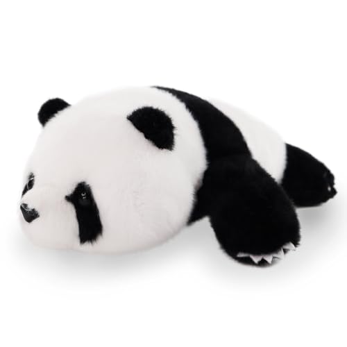 Furvana Plush Panda Stuffed Animal Black and White Weighted Plush Pillow 12 Soft Cuddly Toy for Kids and Girls Birthday Christmas - Image 1