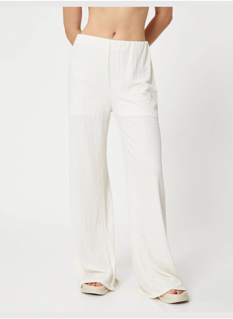 KOTON Elastic Waist Palazzo Trousers