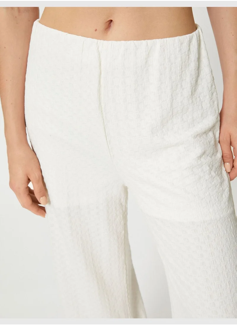 KOTON Elastic Waist Palazzo Trousers