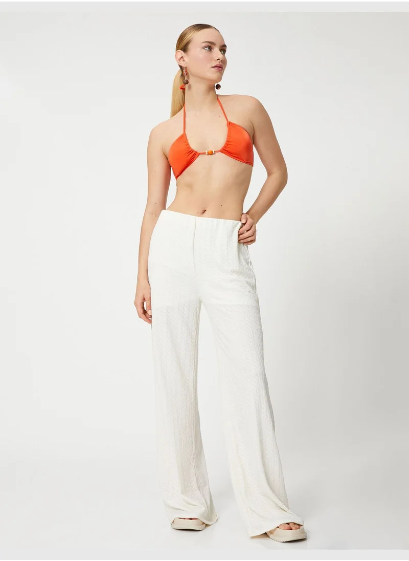 KOTON Elastic Waist Palazzo Trousers