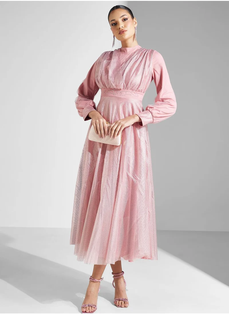 Khizana Ruched Detail Dress