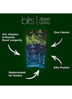 ENERGYBITS ENERGYbits RECOVERYbits Spirulina Tablet Chlorella Tablets, Large Combo Sample Pack 120 Tablets Energy Supplements, Pure Algae Superfood Tabs, Wellness Tablets, High Protein And Chlorophyll, Non GMO  - Image 5