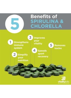ENERGYBITS ENERGYbits RECOVERYbits Spirulina Tablet Chlorella Tablets, Large Combo Sample Pack 120 Tablets Energy Supplements, Pure Algae Superfood Tabs, Wellness Tablets, High Protein And Chlorophyll, Non GMO  - Image 4