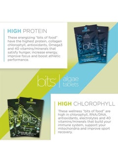 ENERGYBITS ENERGYbits RECOVERYbits Spirulina Tablet Chlorella Tablets, Large Combo Sample Pack 120 Tablets Energy Supplements, Pure Algae Superfood Tabs, Wellness Tablets, High Protein And Chlorophyll, Non GMO  - Image 2