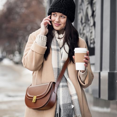 WisePoint Crossbody Purses for Women, Leather Purse Small Crossbody Bags for Women, Fashionable Shoulder Bag Cross Body Purse (brown) - Image 4