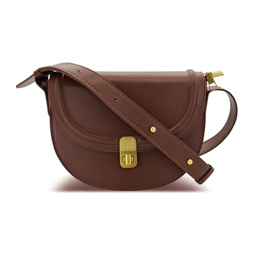 WisePoint Crossbody Purses for Women, Leather Purse Small Crossbody Bags for Women, Fashionable Shoulder Bag Cross Body Purse (brown) - Image 1