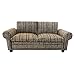Inusitus Brown Dollhouse Sofa Couch Mini Loveseat for 6 Inch Dolls 112 Scale Living Room Furniture Retro Doll House Accessory - Image 2