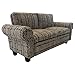 Inusitus Brown Dollhouse Sofa Couch Mini Loveseat for 6 Inch Dolls 112 Scale Living Room Furniture Retro Doll House Accessory - Image 4