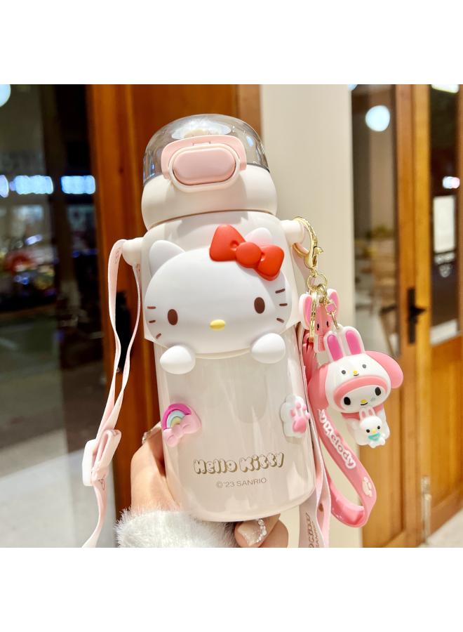 Sanrio Coolomi Children's Thermos Cup Primary School Student Water Cup School Special Girl Straw Kettle New 