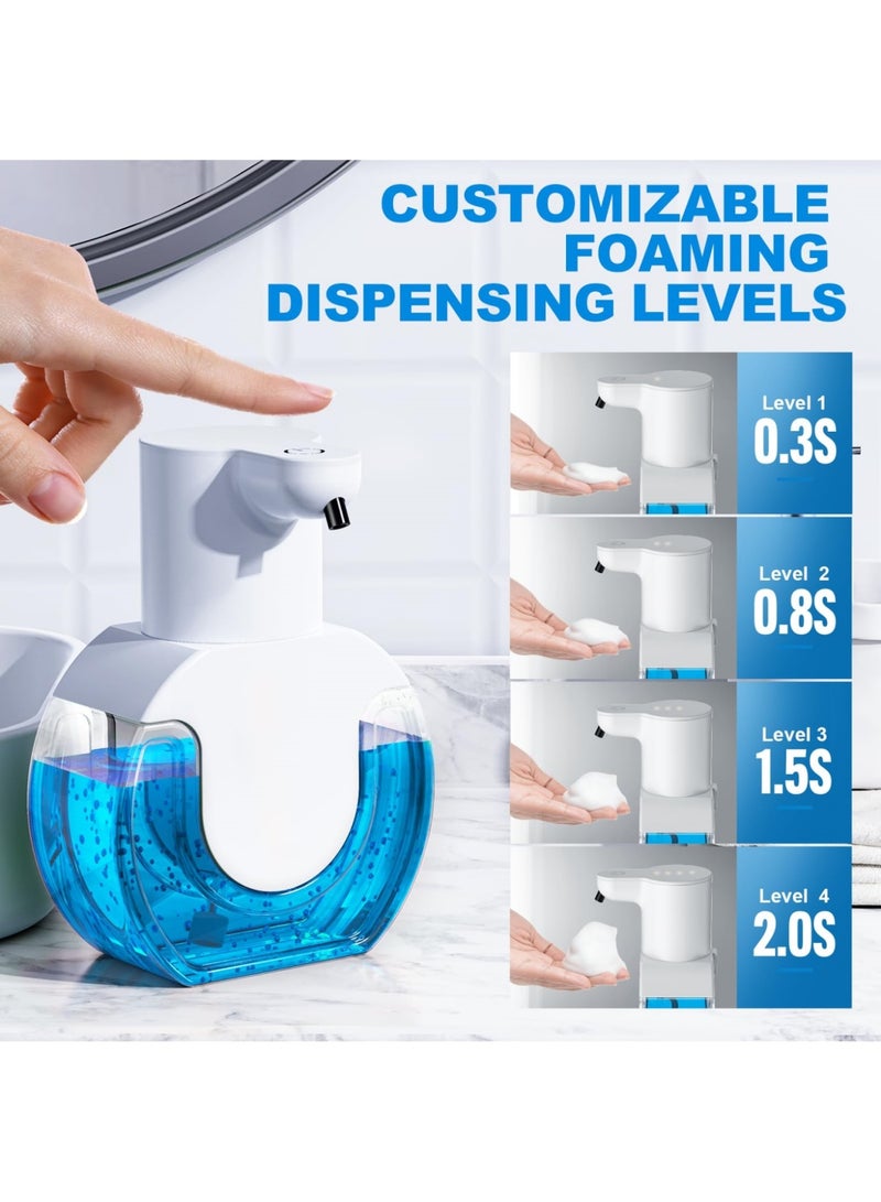 جين فان ل أنا موزع صابون أوتوماتيكي مثبت على الحائط - 420 مل، مستشعر رغوة كهربائي بدون لمس مع USB قابل لإعادة الشحن، مقاوم للماء IPX5، بلاستيك ABS - Image 3