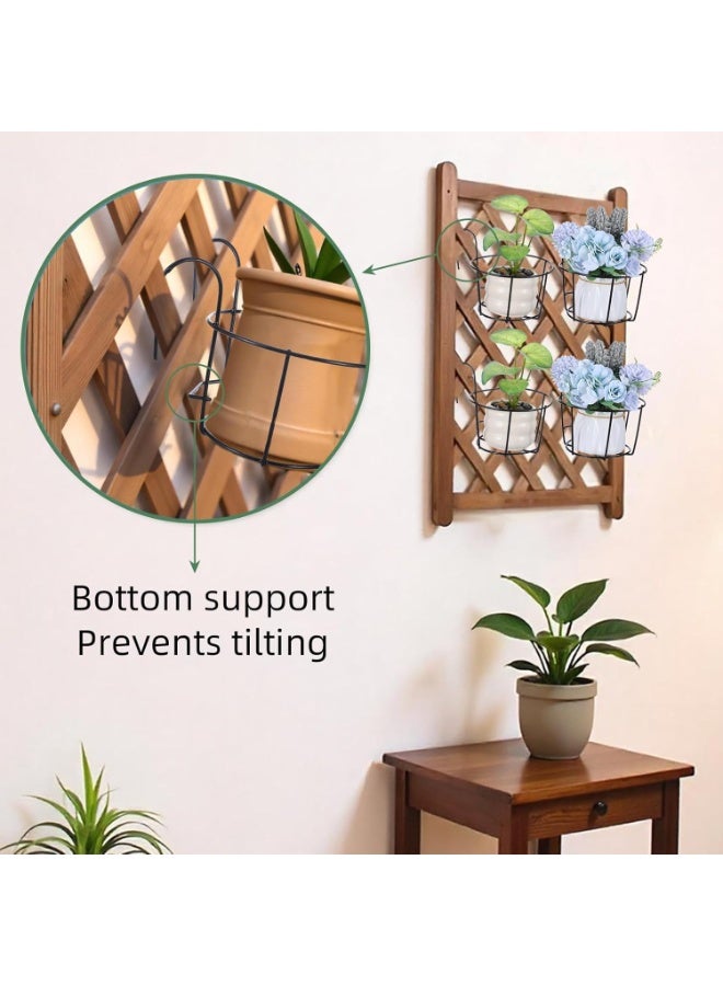 سيوسي 6-Pack Hanging Railing Planters, Metal Flower Boxes, Iron Balcony Plant Holders with Secure Hooks, Outdoor Garden Planters for Porch Railings, Deck Fences, Patio Decor, Gardening Containers (Black) - Image 3