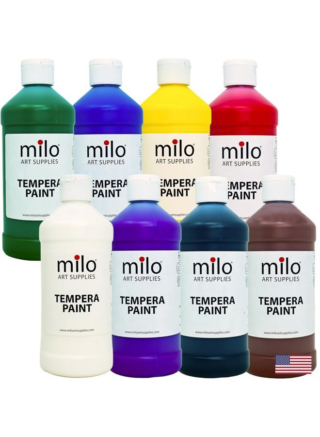 Milo مجموعة ألوان ميلو تمبرا من 8 ألوان | زجاجات سعة 16 أونصة | صنع في الولايات المتحدة الأمريكية - Image 1