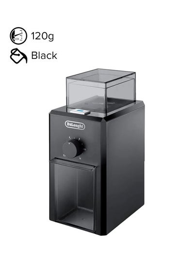 De'Longhi Electric Coffee Grinder With Fineness Selector , Burr Grinding System , 12 Cups Capacity 110 W KG79 Black