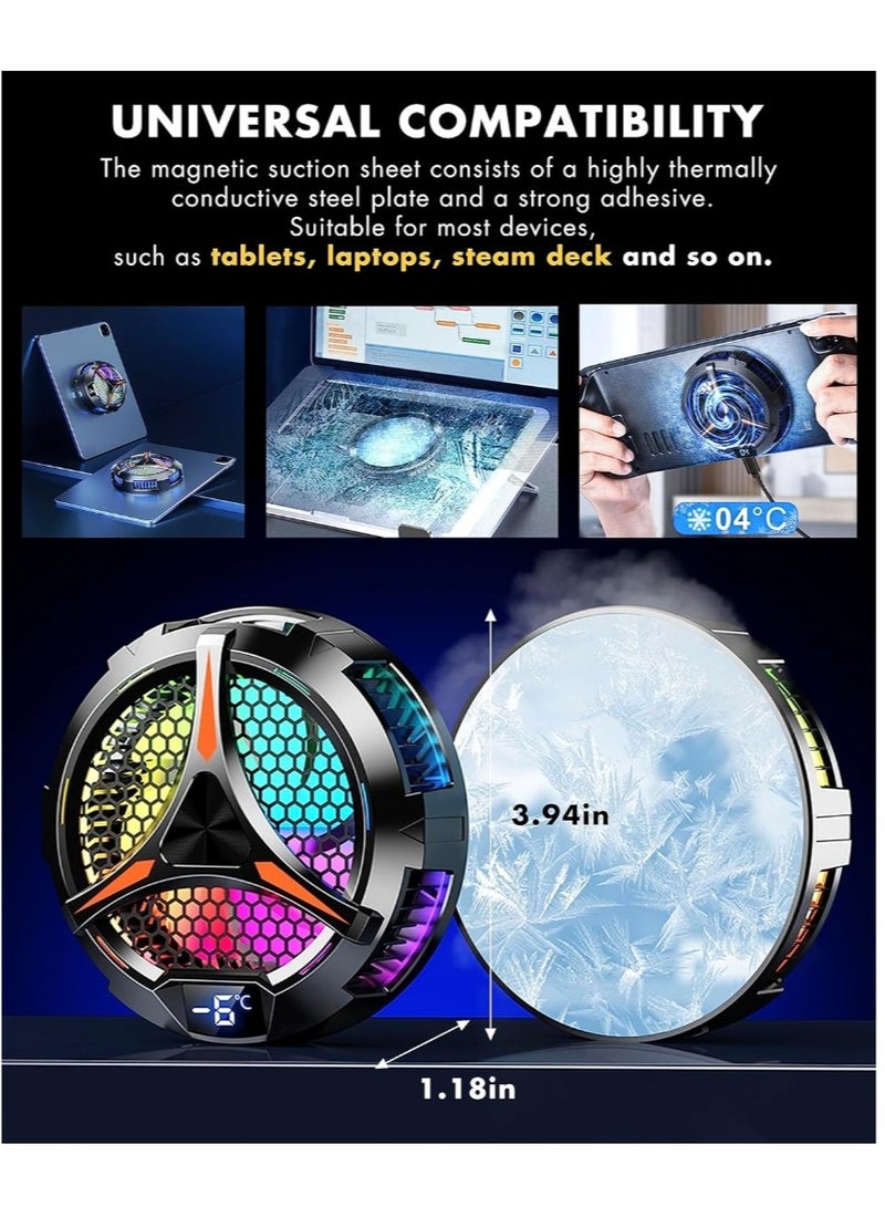 IPad Cooler,Magnetic Tablet Cooler For Ipad/Surface pro/Samsung Tab,Universal Radiator With Temperature Display For Mobile Gaming,Tiktok Live Streaming(Including Tablet stand Holder)  - Image 2