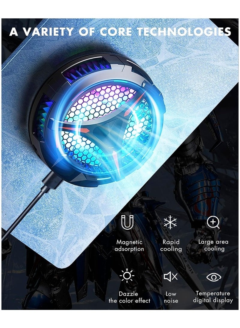 IPad Cooler,Magnetic Tablet Cooler For Ipad/Surface pro/Samsung Tab,Universal Radiator With Temperature Display For Mobile Gaming,Tiktok Live Streaming(Including Tablet stand Holder)  - Image 3