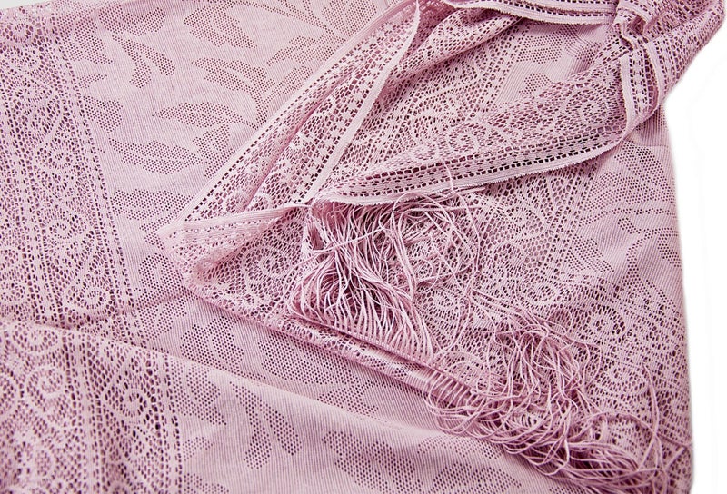 İhvan Online Ihvan Online Special Cylinder Boxed Set Pearl Rosary Tulle Shawl Pink Color  - Image 3