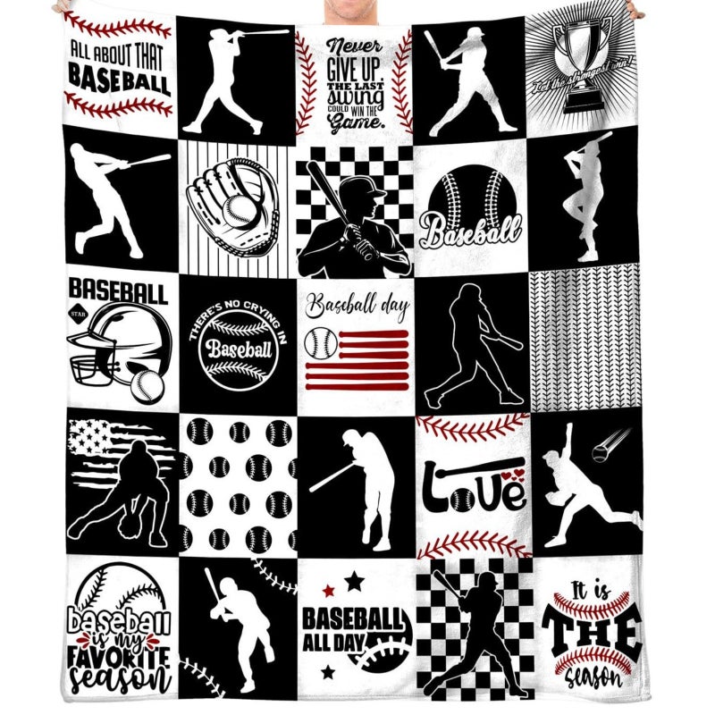 Football Blanket 50"x 60" Premium Flannel Microfiber - Exquisite Football Patterns Throw Blanket for Football Enthusiasts Home Relaxation Outdoor Camping Travel - Image 1