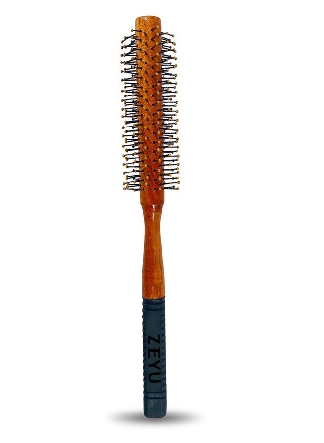 ZEYU Wooden Round Hair Brush for Men & Women | Adds Curls, Volume, Waves | For Blowout, Straightening, Curling, Drying & Scalp Massage | Hair Roller Brush for Styling & Volumizing - Image 1