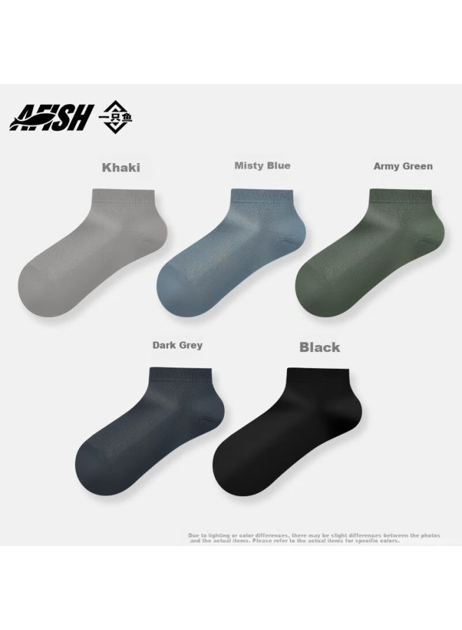 A FISH Men's Spring And Summer Short Socks With 10a Grade Antibacterial And Odor-resistant Pure Cotton, Breathable And Sweat-absorbing For Outdoor Activities - Image 2