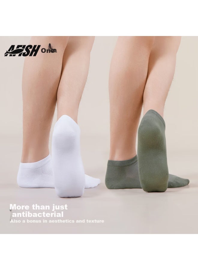 A FISH Men's Spring And Summer Short Socks With 10a Grade Antibacterial And Odor-resistant Pure Cotton, Breathable And Sweat-absorbing For Outdoor Activities - Image 4