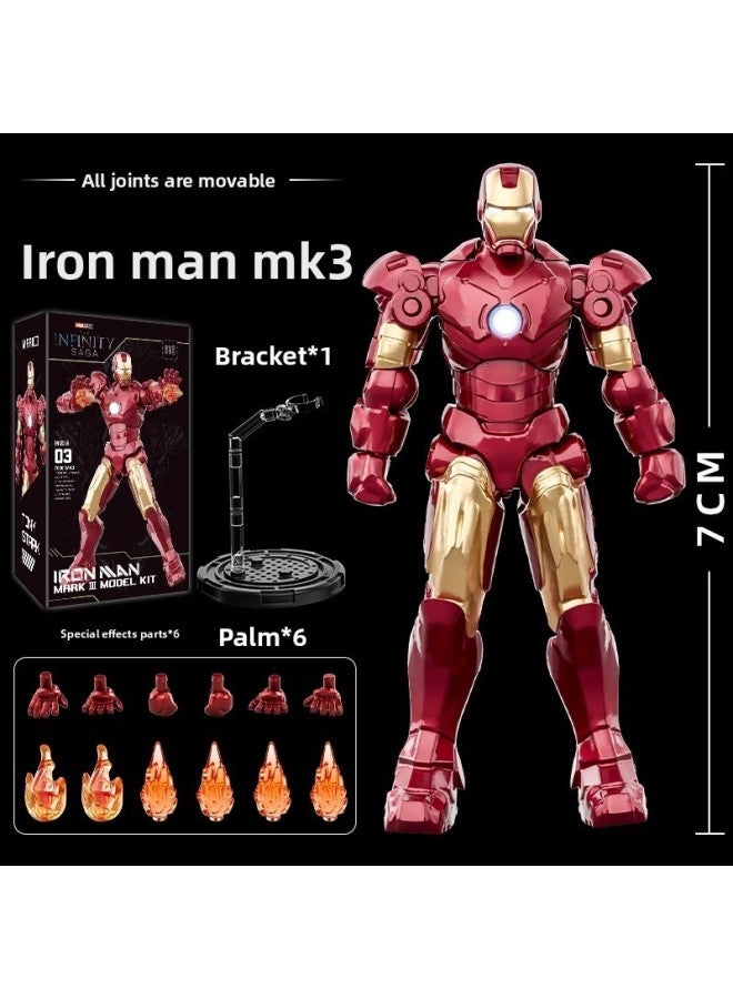 New Genuine Marvel Authorized Iron Man 7cm Assembled Building Blocks Boy Toy Soldier Avengers Set