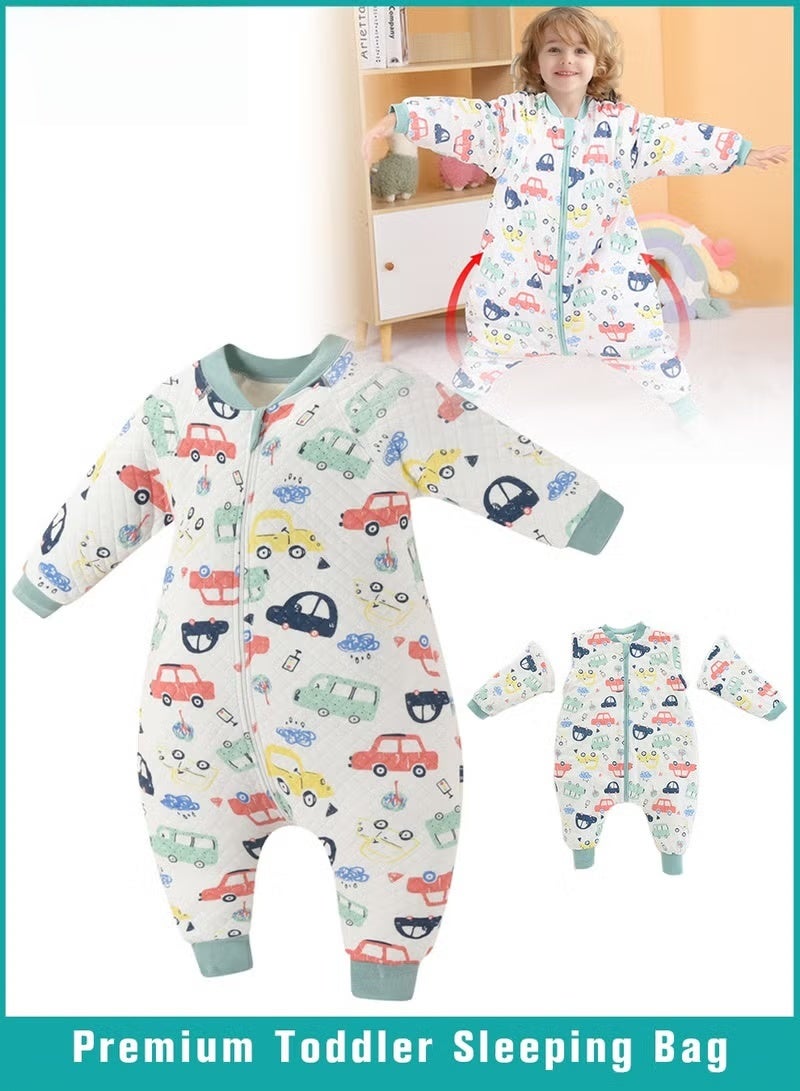 HOOKOR Baby Sleep Sack, Soft Baby Sleeping Bag, Swaddling Blanket, Swaddle Wrap, Pure Cotton Wearable Blankets with Removable Sleeves and Legs, Easy Zip Access Nappy Change, for Newborn Babies 1-3 Years - Image 1