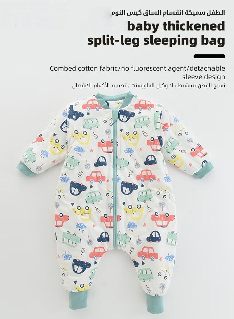 HOOKOR Baby Sleep Sack, Soft Baby Sleeping Bag, Swaddling Blanket, Swaddle Wrap, Pure Cotton Wearable Blankets with Removable Sleeves and Legs, Easy Zip Access Nappy Change, for Newborn Babies 1-3 Years - Image 2