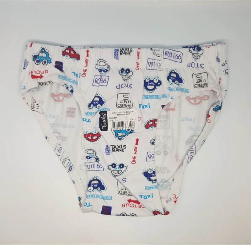 Tutku 0255 Boys Elastane Slip Briefs 6 pcs