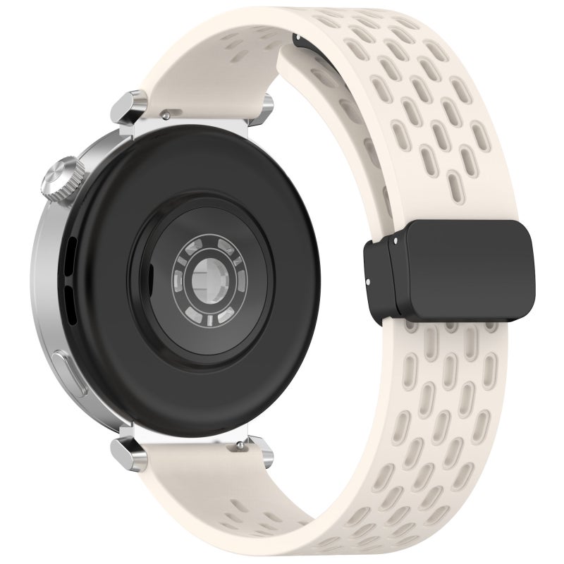 إيروريكس لساعة هواوي جي تي 5 برو 46 مم، سوار ساعة سيليكون قابل للطي بمشبك مغناطيسي (ستارلايت) - Image 2