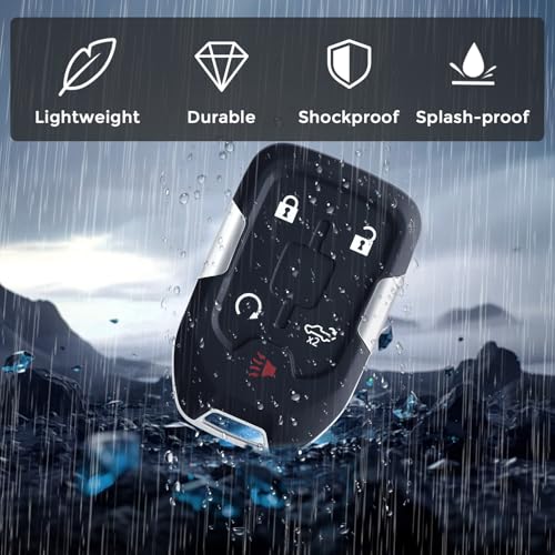 HelloAuto Key Fob Replacement Fit for GMC Sierra 1500 2500 3500 2019-2021, for Chevy Silverado 2019-2021 Keyless Entry Remote Control Keyfob Shell, Smart Key Fob Cover 5 Buttons(HYQ1EA) - Image 5