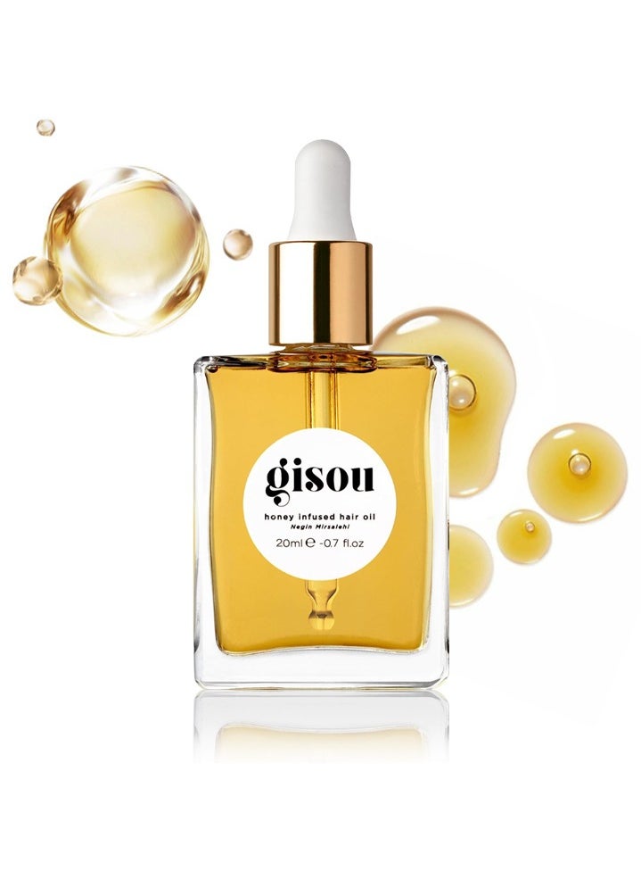 Gisou Gisou Honey Infused Hair Oil - Enriched with Mirsalehi Honey for Deep Nourishment, Hydration, Frizz Control, Heat Protection and Shine - For Damaged and Dry Hair 20ml  - Image 1