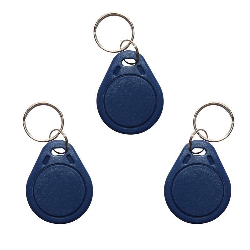 RAPIDRADIO RRHFKF01 13.56 MHz ISO 14443: MIFARE FM1108 HF RFID KeyFob Proximity Token Tag Keypad ID Card for Door Entry Access Control System & Security Lock (Wholesale, Blue, Pack of 10) - Image 3