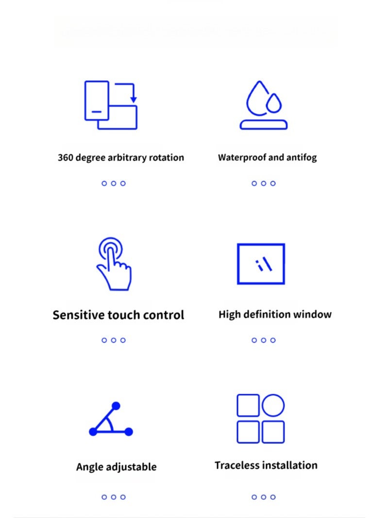 حامل هاتف دش هاتف مقاوم للماء ، حامل هاتف قابل للدوران ، قوس تركيب حالة الهاتف ، جدار مطبخ الحمام ضد الضباب حساسية عالية (أداة كسولة) - Image 3