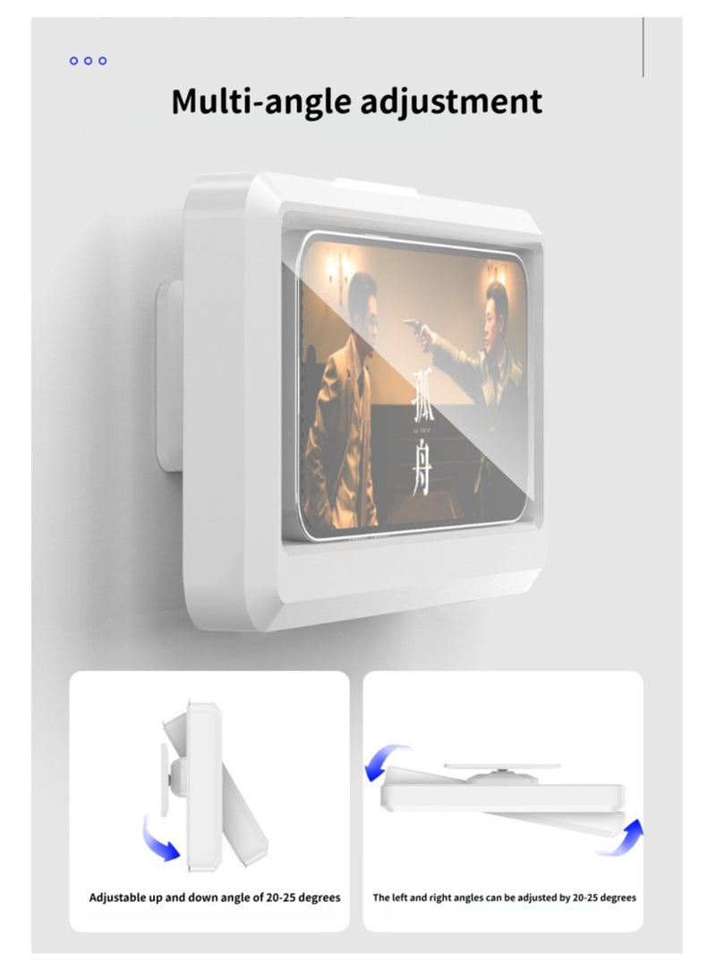 حامل هاتف دش هاتف مقاوم للماء ، حامل هاتف قابل للدوران ، قوس تركيب حالة الهاتف ، جدار مطبخ الحمام ضد الضباب حساسية عالية (أداة كسولة) - Image 5