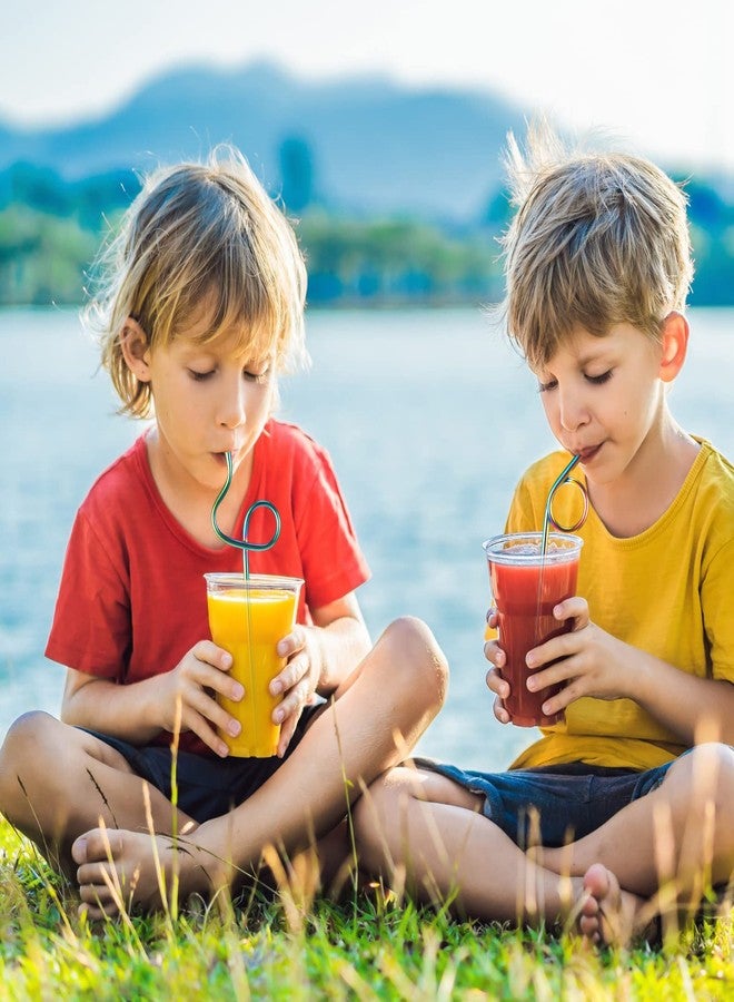 Gejoy 8 Pcs Reusable Stainless Steel Straw with Design Curved Silly Straws with 2 Cleaning Brushes Multicolor Metal Drinking tubes for Kids Adults Juice - Image 5