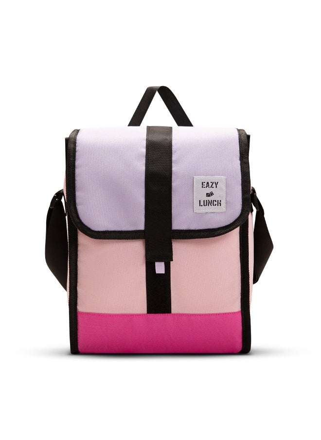 Eazy Kids Eazy Kids Lunch Bag – Insulated, Foldable & Stylish (Pink & Lavender)  - Image 5