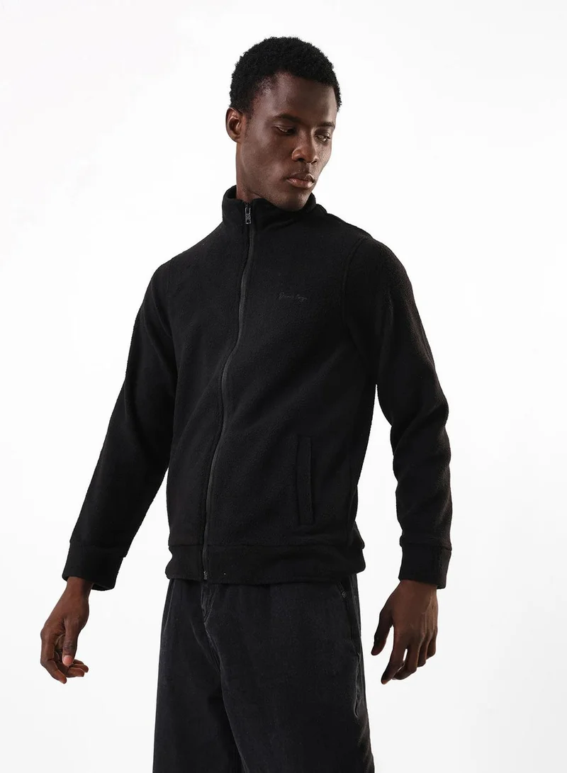 Dennis Lingo Men's Black Cotton Blend Regular Fit Jacket