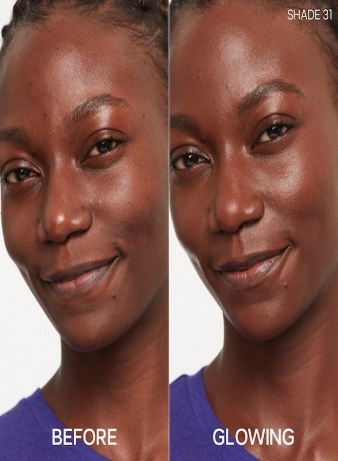 سايي ساي متوهج  كريم أساس سوبر سكين تينت مع حمض الهيالورونيك، 31 درجة لون داخلية دافئة عميقة 30 مل - تغطية خفيفة الوزن ومرطبة - Image 2