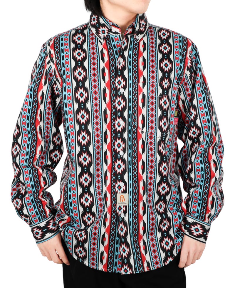 BOCOMAL FR Shirts Printed Bohemia Button Down Flame Resistant NFPA2112 CAT2 Work Shirt - Image 2