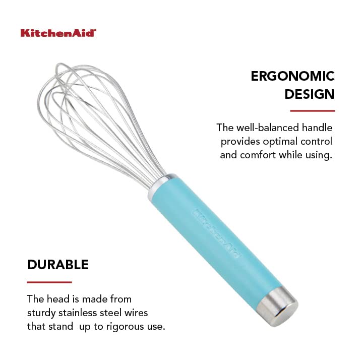 KitchenAid Gourmet Utility Whisk, 10.5-Inch, Matte Aqua Sky - Image 4