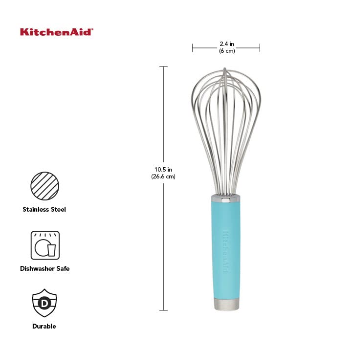 KitchenAid Gourmet Utility Whisk, 10.5-Inch, Matte Aqua Sky - Image 3