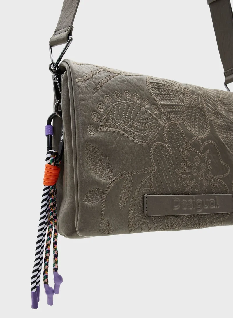 DESIGUAL Floral Embroidery Crossbody
