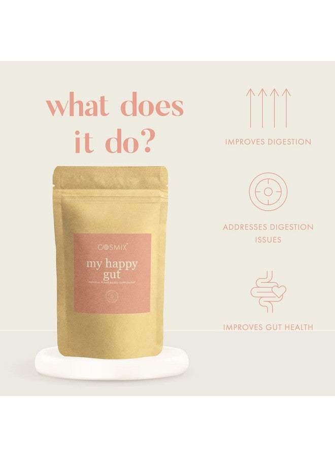 Cosmix كوزميكس أمعائي السعيد | بروبيوتيك وبريبايوتيك - يعزز ميكروبيوم الأمعاء الصحي | مسحوق موليثي وتريهالا | يساعد في الحموضة والهضم والانتفاخ | بدون مواد حافظة | 60 جرام - 40 حصة (عبوة واحدة) - Image 2