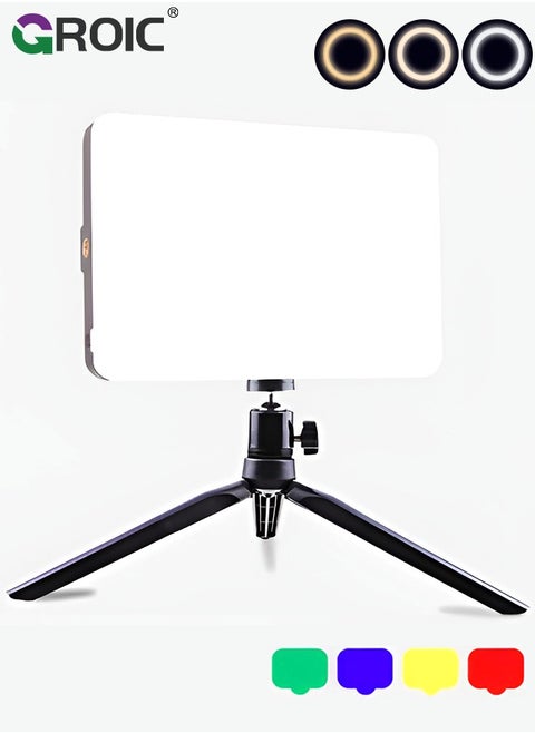 Video Conference Lighting for Video Recording - Portable USB LED Video Selfie Light, 3 Soft Light Levels, Laptop & Computer Video Fill Lights, Camera Webcam Selfie Light for Zoom Meetings