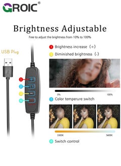 GROIC Video Conference Lighting for Video Recording - Portable USB LED Video Selfie Light, 3 Soft Light Levels, Laptop & Computer Video Fill Lights, Camera Webcam Selfie Light for Zoom Meetings  - Image 5