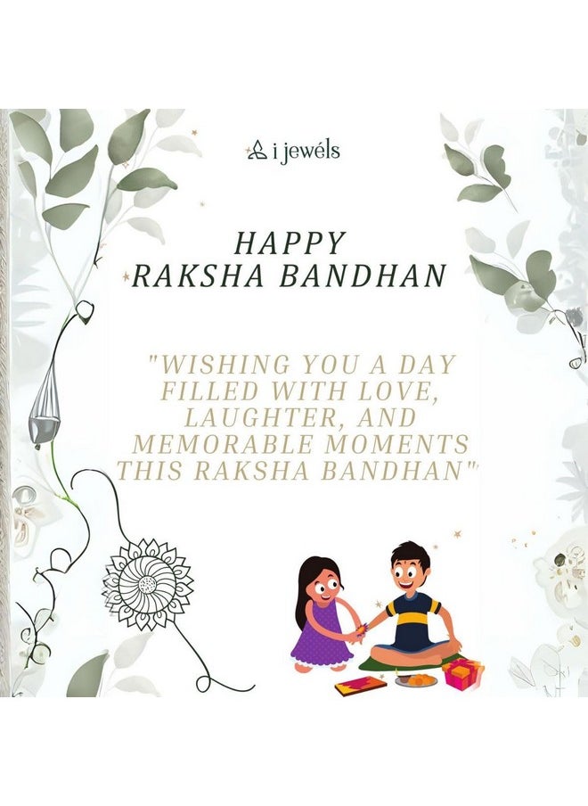 I Jewels - I Jewels Fancy Cartoon Kids Rakhi With Roli Chawal & Rakshabandhan Card for Bro/Brother/Bhai (R199-R201) (Style 4) - Image 1