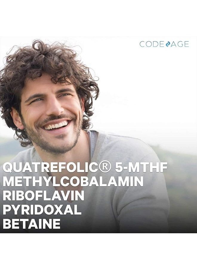 Codeage - Methylfolate B Complex Supplements - 5 MTHF, Methylcobalamin 1000mcg Methylated Vitamin B12, Riboflavin, Betaine, Vitamins B6, Methylation Cycle MTHFR - 2 Months - 120 Capsules - Image 1