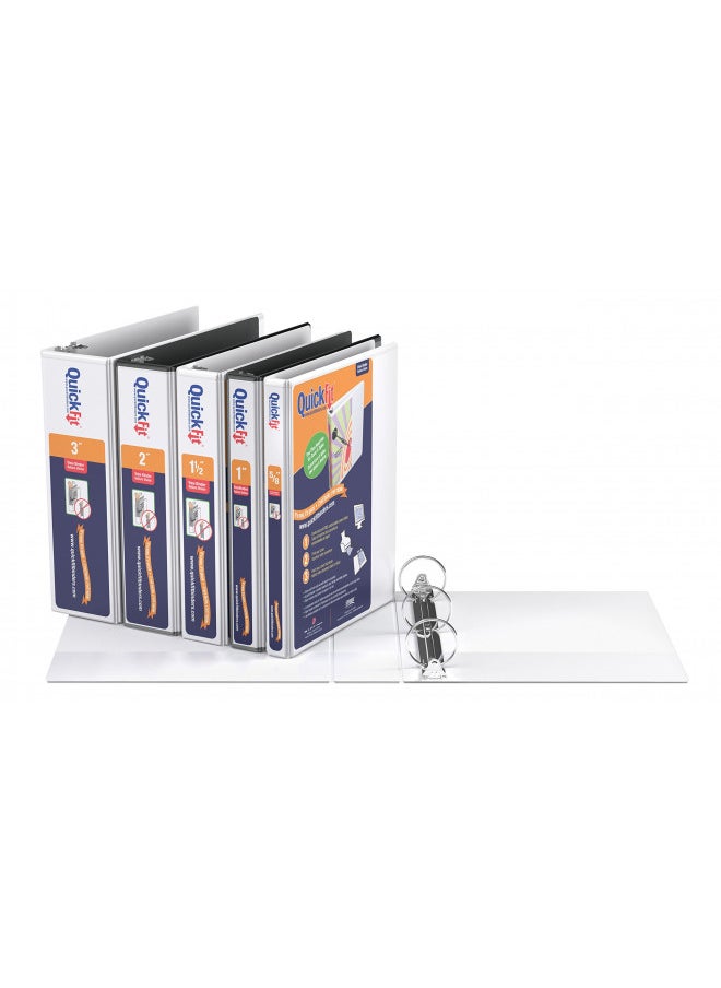 QuickFit QuickFit View Binder, 5/8 Inch, Round Ring, White (88000)  - Image 5